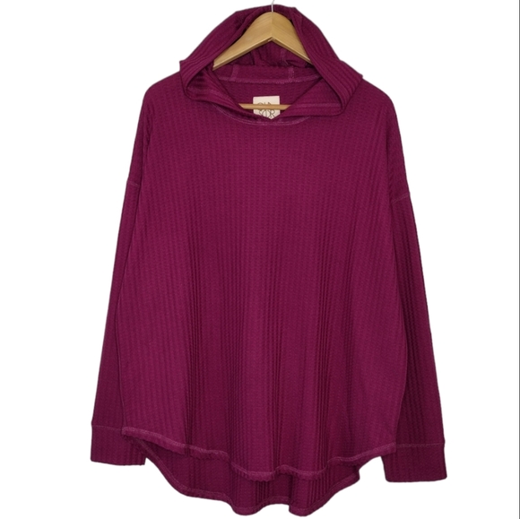 Chaser Women's Waffle Knit Hooded Pullover Long Sleeve Sweater - Picture 1 of 13